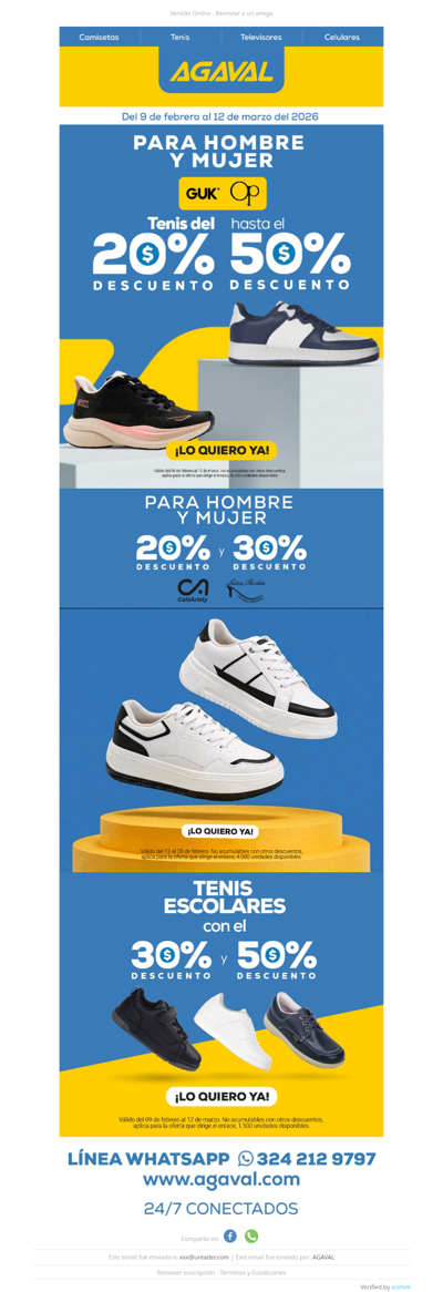 Descubre nuestros tenis con hasta 50% OFF
