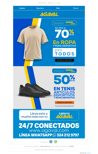 🏃‍♂️ ¡Luce increíble con hasta 70% OFF en Agaval!