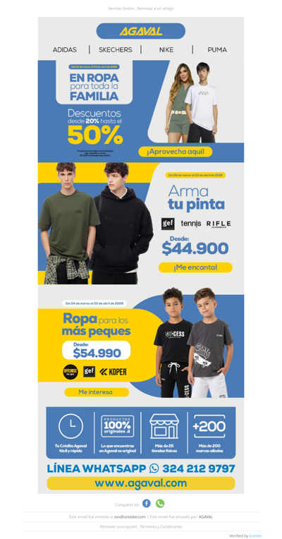 ¡La moda que esperabas con OFF hasta el 50%! 🛍️