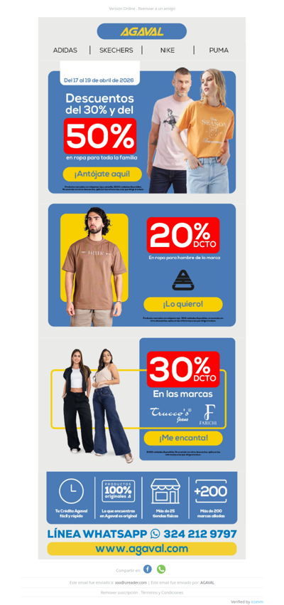 ¡Solo por tiempo limitado! Hasta 50% OFF en ropa