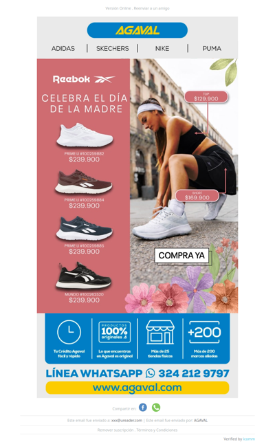 ¡Regala felicidad a mamá con Reebok! ❤️🎁