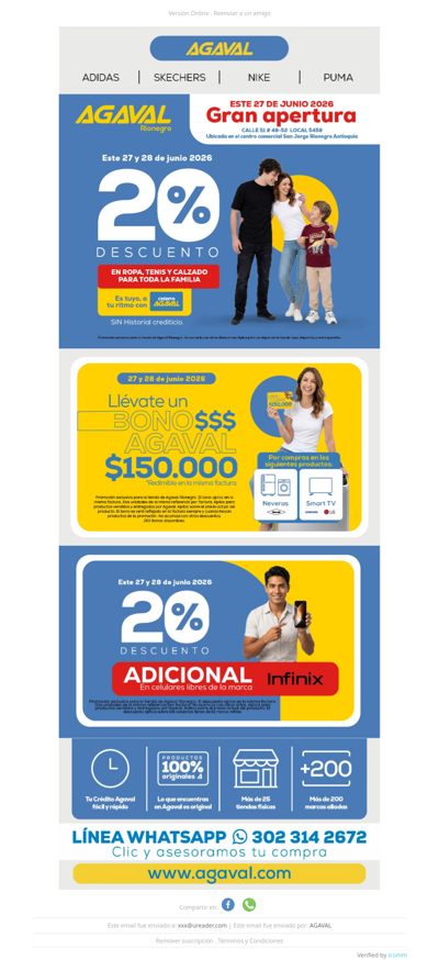 🎉 ¡No te pierdas la apertura de Agaval en Rionegro!