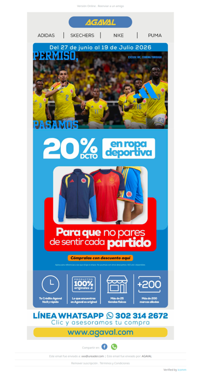 🏃‍♂️ ¡Activa tu energía con 20% OFF en ropa deportiva!