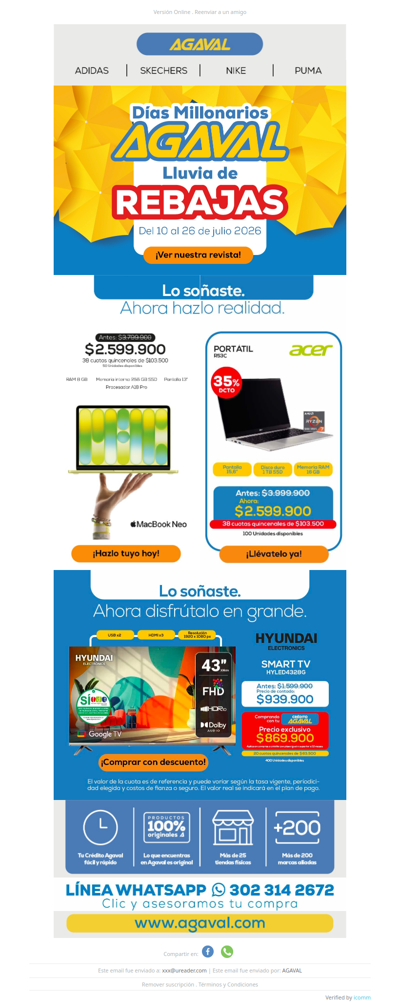 Mac Book Neo antes $3.799.900 ahora $2.599.900 🎉