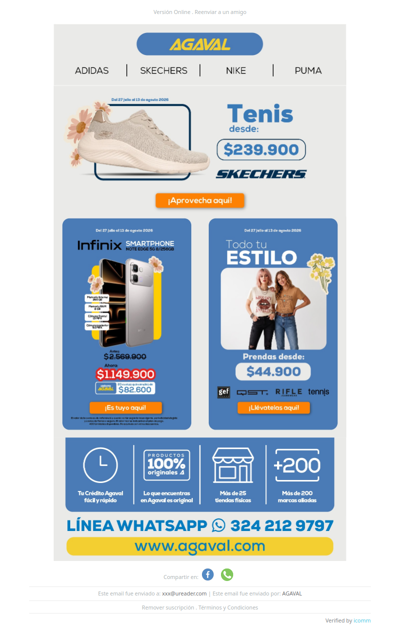Tenis Skechers desde $239.900 👟🔥
