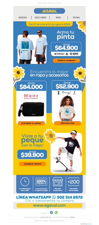 Arma tu pinta con prendas desde $64.900 🛍️