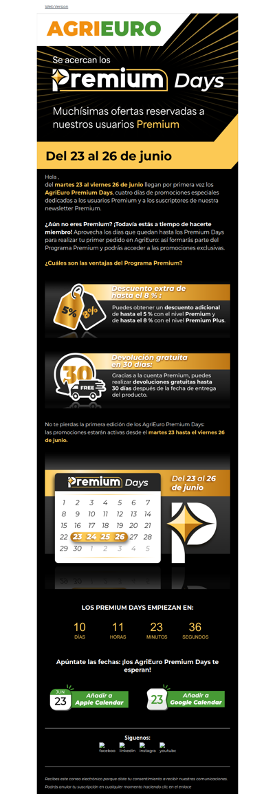 ¡Se acercan los Premium Days de AgriEuro!