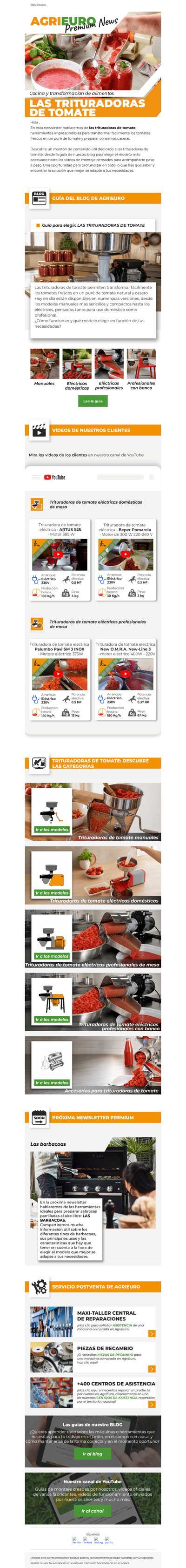 Trituradora de tomate: ¡Todo lo que hay que saber!