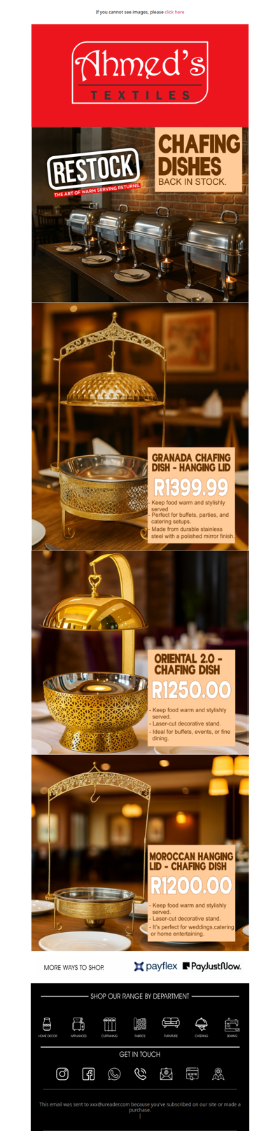 Chafing Dishes Back In Stock