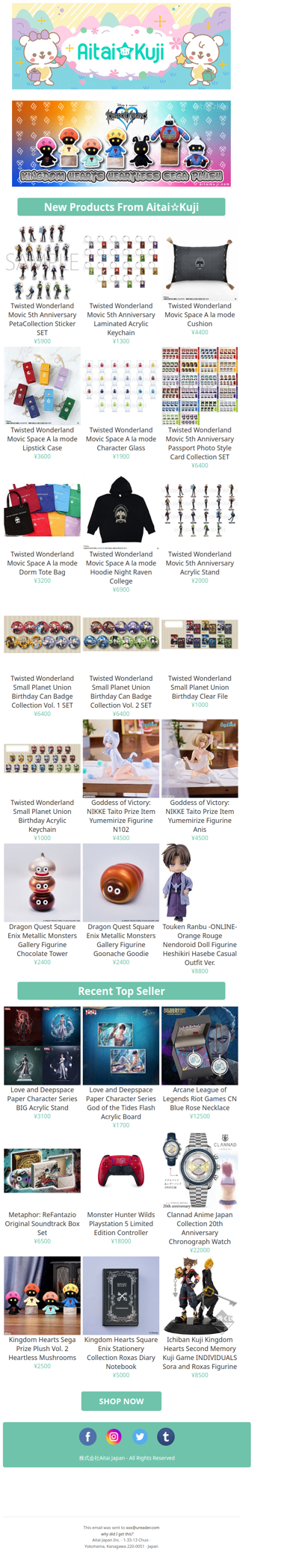 ⭐New Twisted Wonderland 5th Anniversary Union Birthday Goods and more!