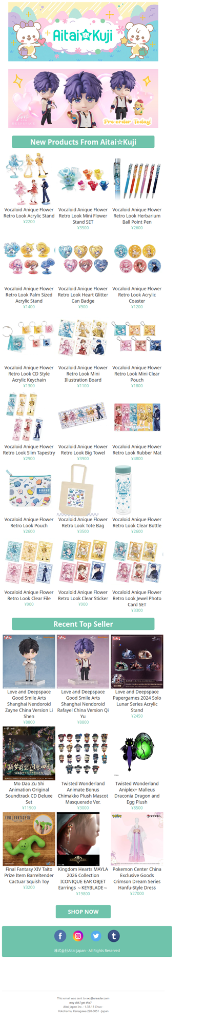 ⭐New Vocaloid Antique Flower Retro Look Goods and more!