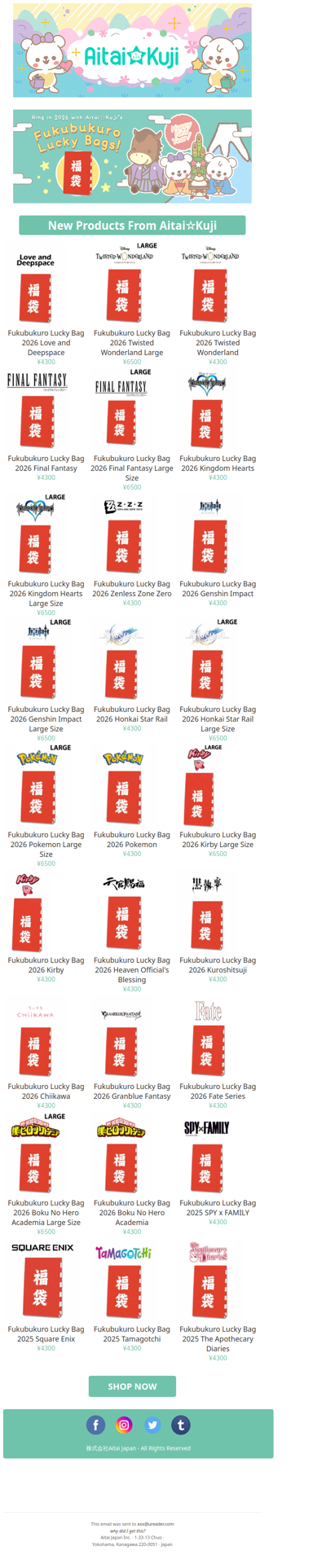 ⭐Ring in 2026 with Fukubukuro Lucky Bags!