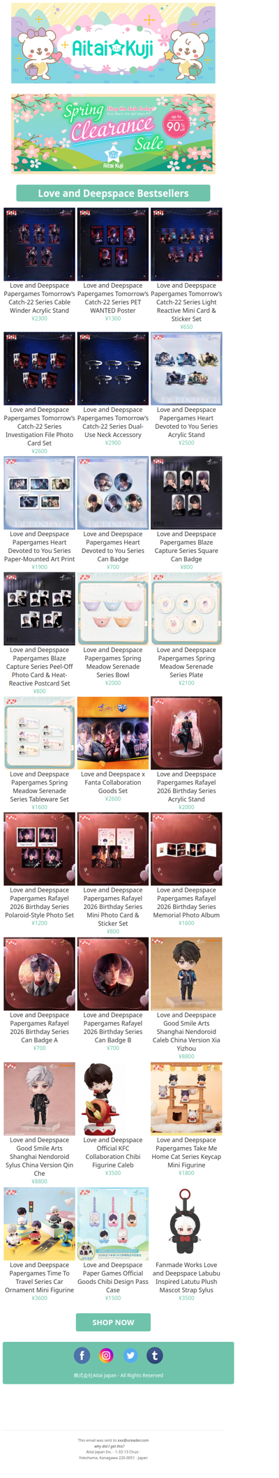 ⭐Check out Love and Deepspace Bestsellers Today!