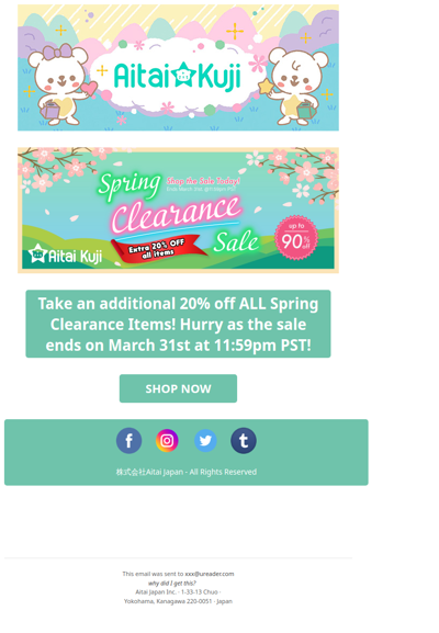 ⭐Take an Additional 20% Off ALL Spring Clearance Items!