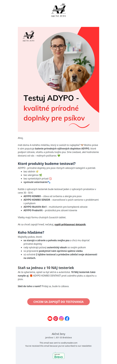 🐶 Chceš pre svojho psa to naj? Testuj ADYPO prírodné doplnky