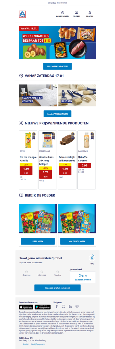 Bespaar tot 31% op weekendacties!