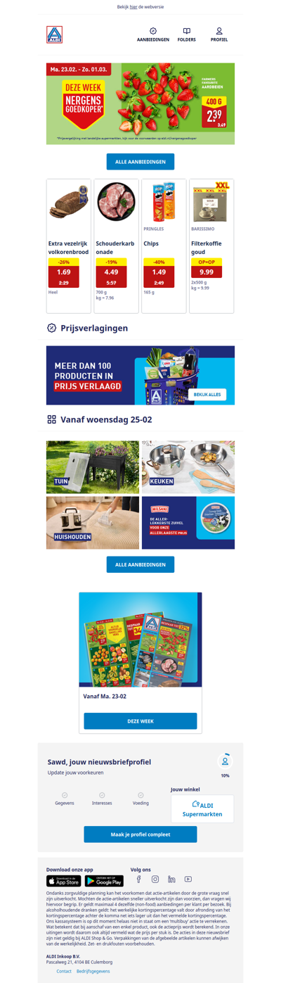Weekacties, prijsverlagingen en meer voordeel!