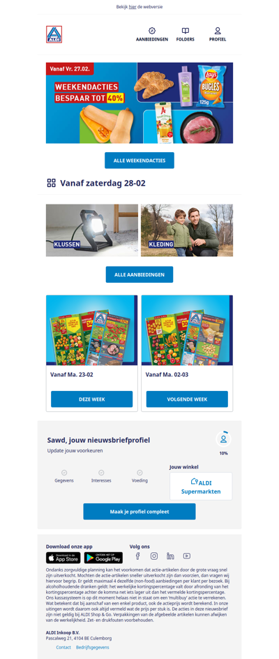 Bekijk de nieuwe weekendacties!