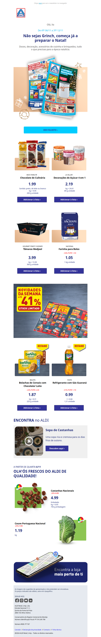 Xa, Natal aos melhores preços só no ALDI! 🎄🎁