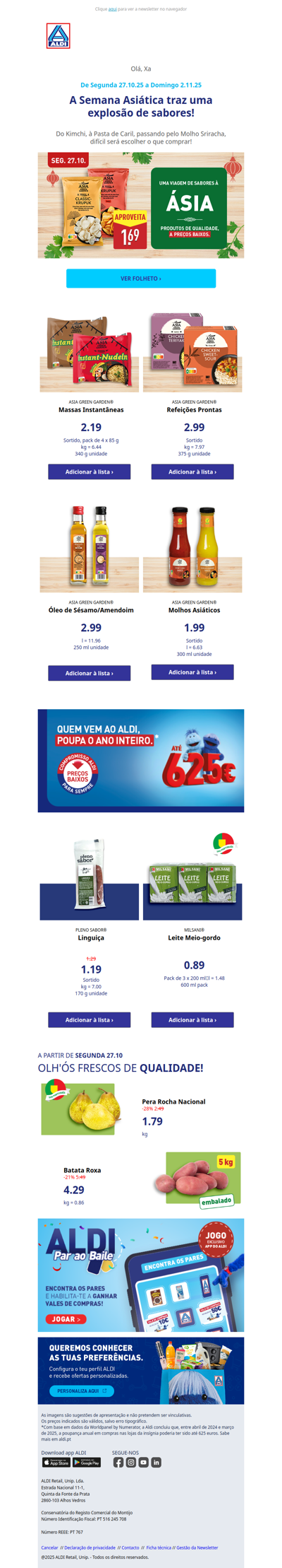 Xa, refeições asiáticas só 2.99 🥡