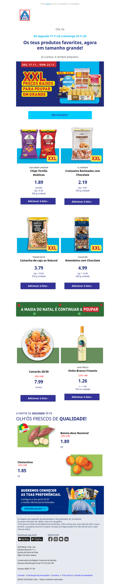 Xa, poupa em GRANDE com a Semana XXL 💥