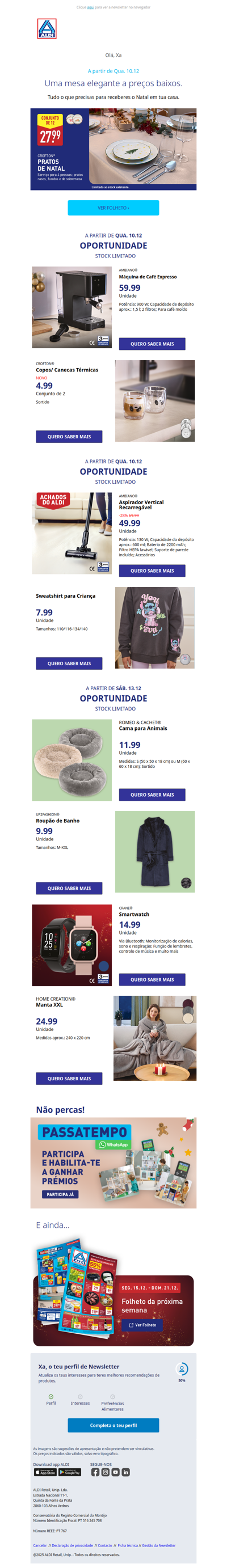 Xa, conjunto de 12 Pratos de Natal só 27.99 🎄✨