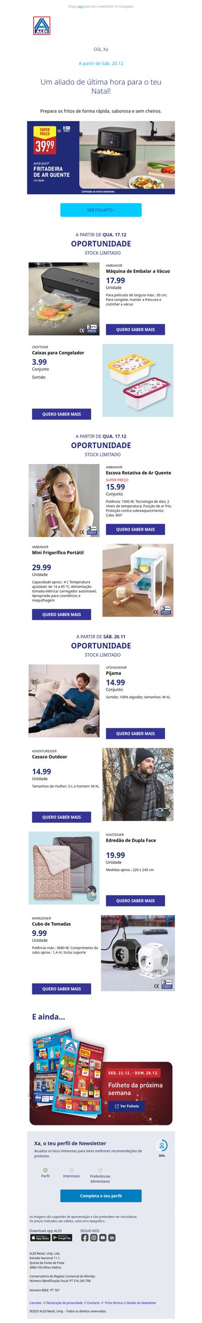 Xa, Fritadeira de Ar Quente só 39.99! ♨️