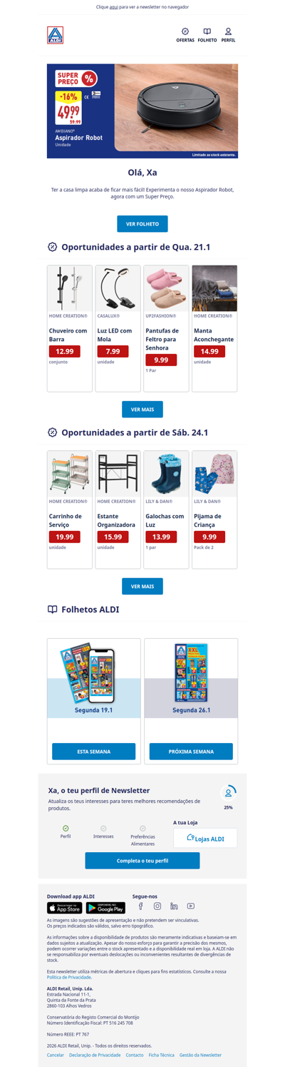 Xa, Aspirador Robot agora só a 49.99 😮