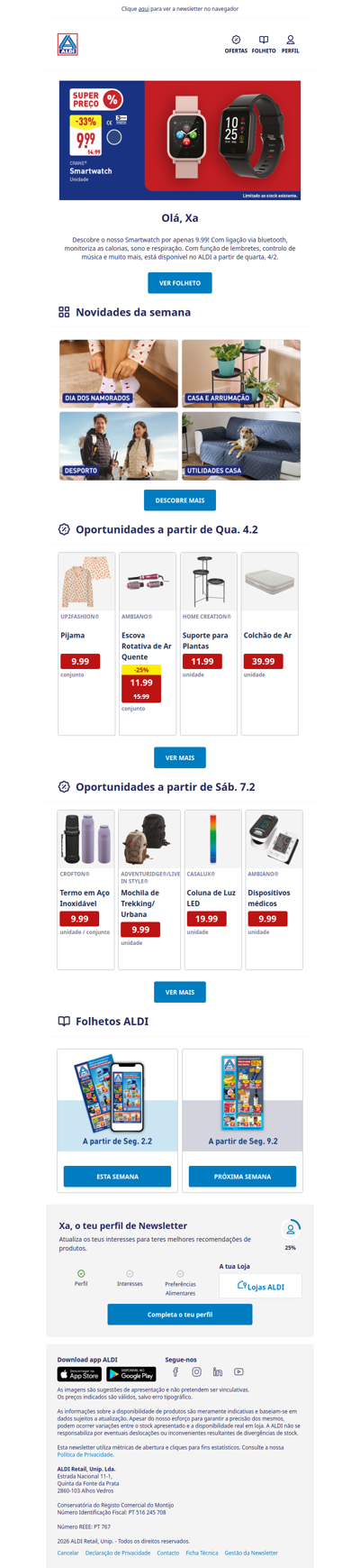 Xa, um Smartwatch por apenas 9.99? Só no ALDI! ⌚