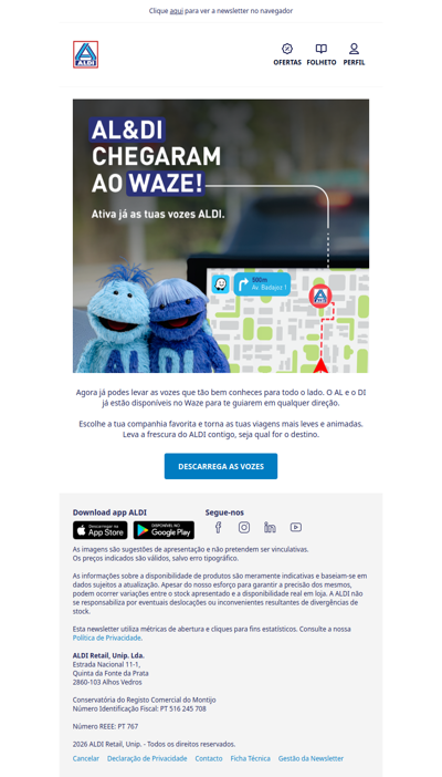 Xa, ouve o AL&DI no teu Waze! 🔊🚘 ​