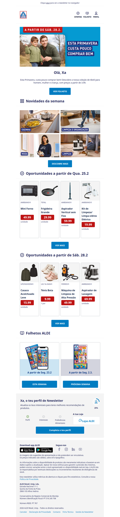 Xa, têxtil para a família desde 3.99 👪​
