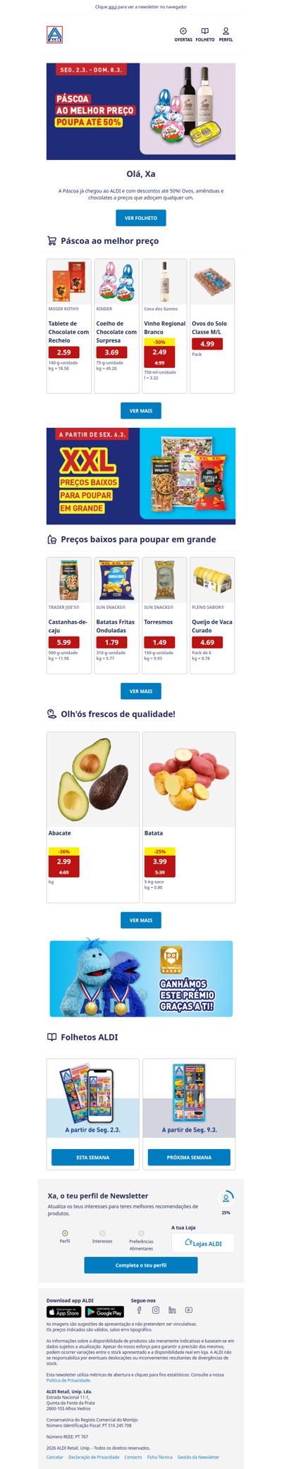 Xa, Coelho de Chocolate só 3.69! 🐰🍫​