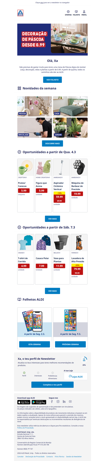 Xa, decoração de Páscoa desde 0.99! 🌼🐰​