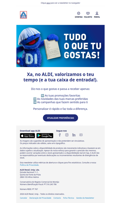 Xa, queremos tornar cada email mais útil para ti 💬