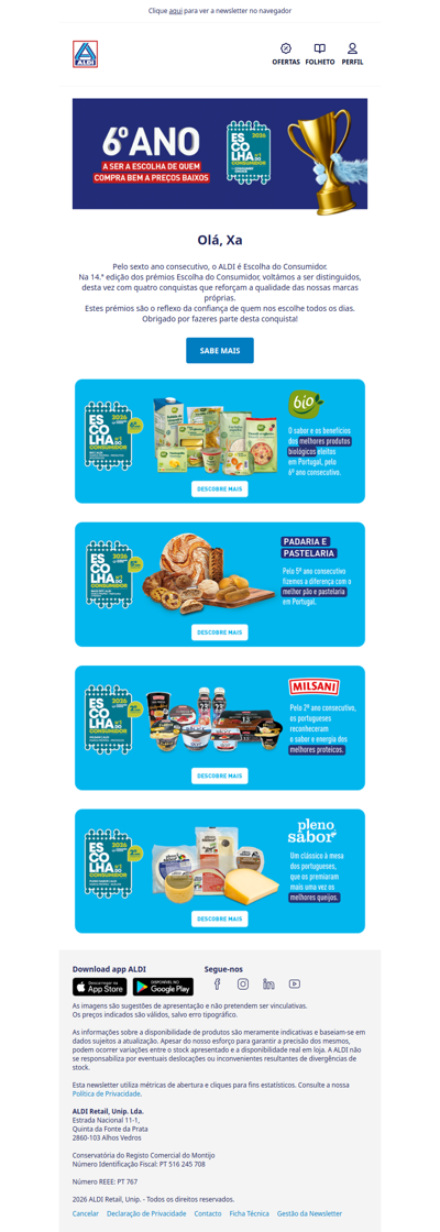 Xa, Fomos novamente Escolha do Consumidor 🏆​