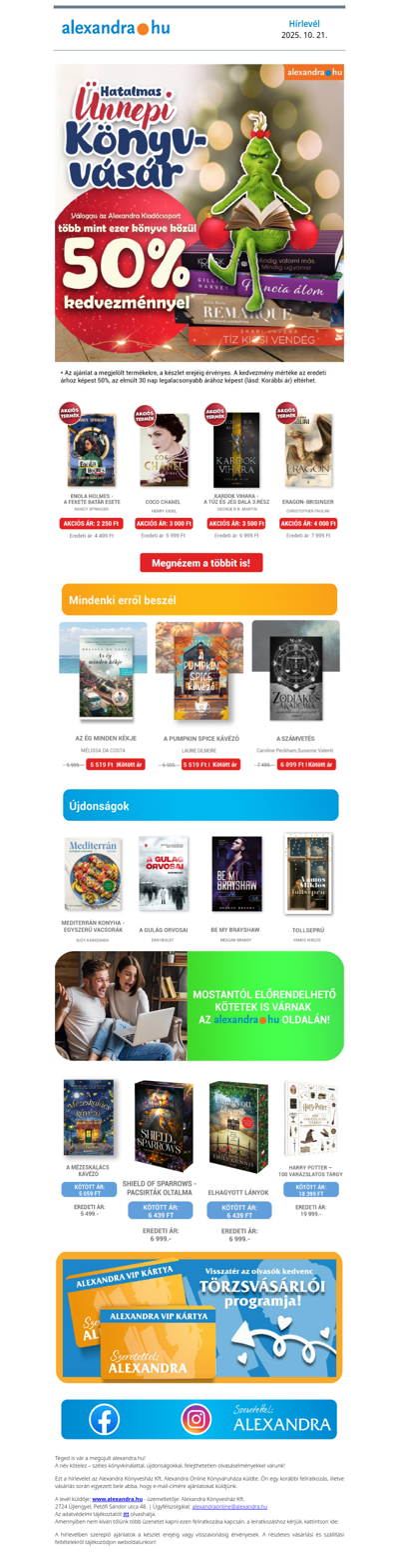 Megérkezett az Alexandra Ünnepi Könyvvására! 🎁