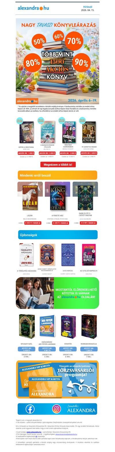 Több mint 1500 akciós könyv – ne maradj le! 🌼 📚