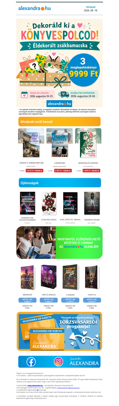 Csak limitált ideig! ⏳ 3 éldekorált könyv 9999 Ft-ért! 📚
