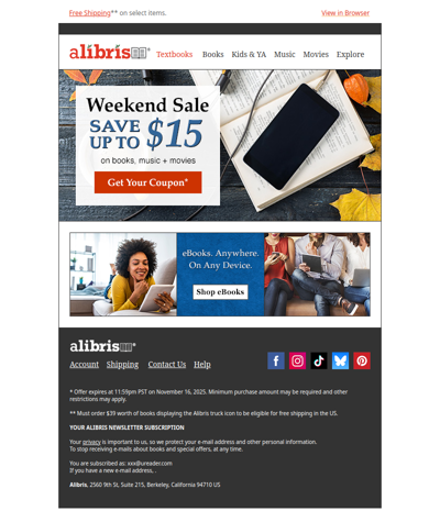 Save $15 through Sunday