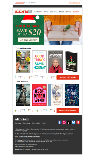 2-Day Holiday Sale | Save up to $20