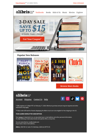 $15 Coupon | Limited-Time Offer