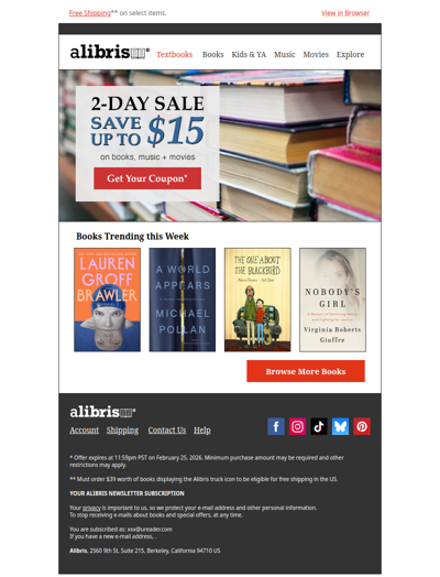 2-Day Sale | Save up to $15