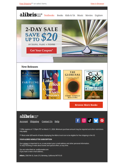 2-Day Sale | Save up to $20