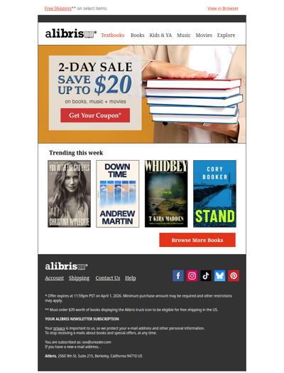 2-Day Sale | Save up to $20