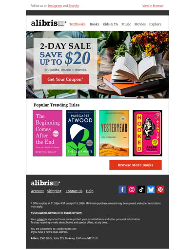 2-Day Sale | Save up to $20