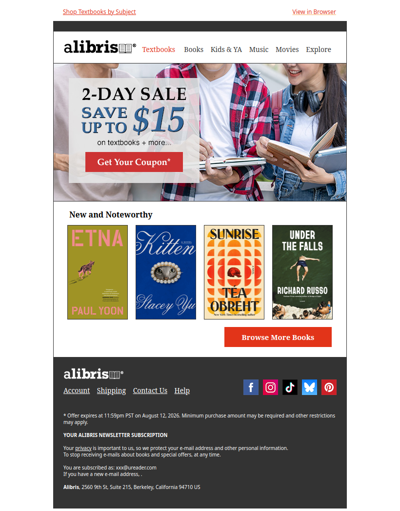 2-Day Sale | Save on books, music + movies