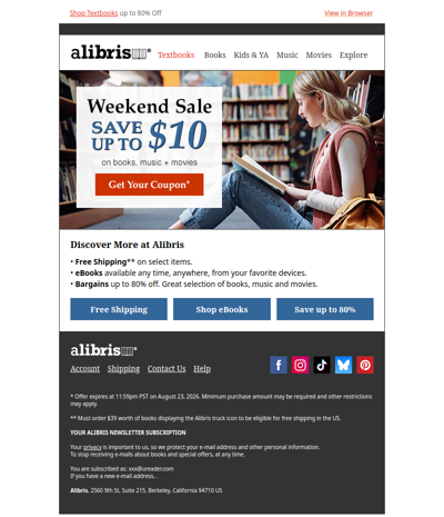 Save up to $10 through Sunday
