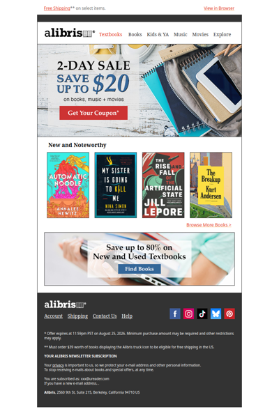 2-Day Sale | Save up to $20