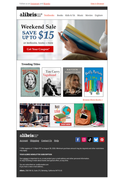 Weekend Sale | $15 Off through Sunday