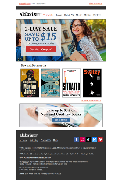 2-Day Sale | Save up to $15